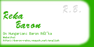 reka baron business card